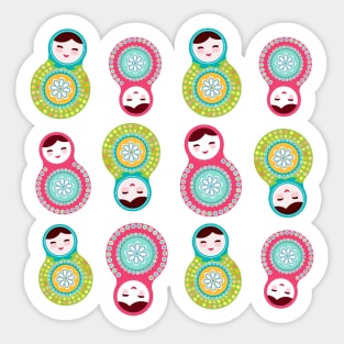 Russian dolls matryoshka Pattern Sticker